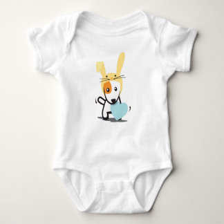 bunny dog for boy baby bodysuit