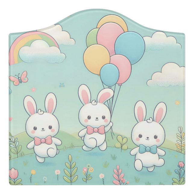 Bunny Door Sign (Large Crest Front)
