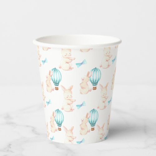 Bunny Dreams blue baby shower Paper Cups