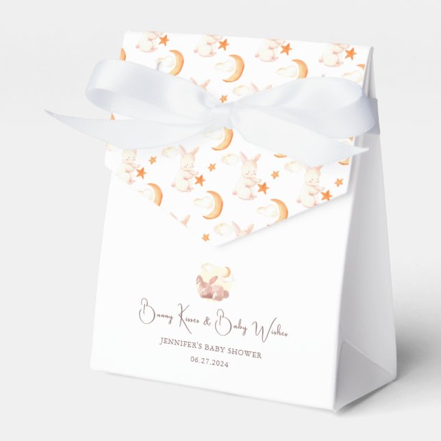 Bunny Dreams gender neutral baby shower Favor Boxes (Front Side)