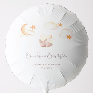 Bunny Dreams Neutral Baby Shower Balloon