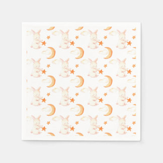 Bunny Dreams Neutral Baby Shower Napkins