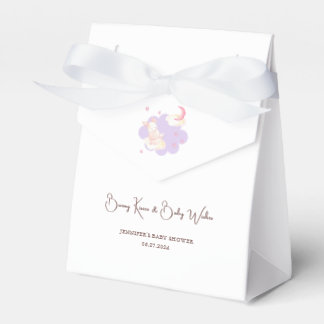 Bunny Dreams Purple Baby Shower Favor Boxes