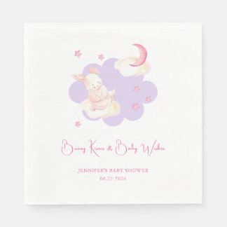 Bunny Dreams Purple Baby Shower  Napkins