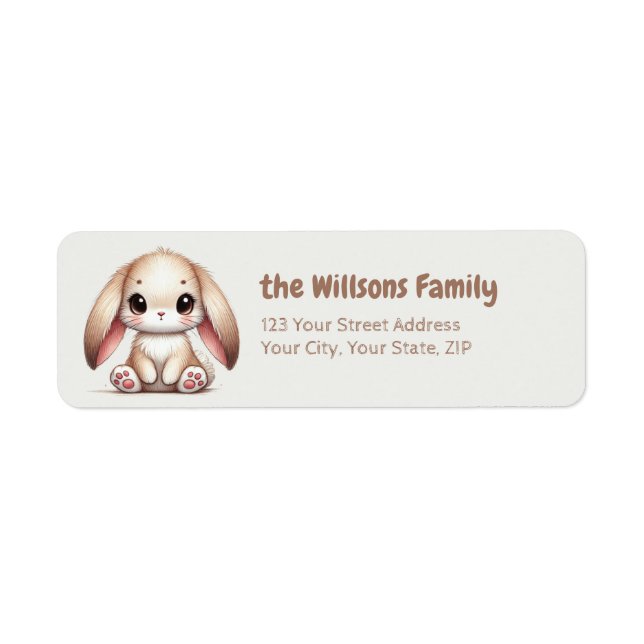 Bunny Eared Wonder Return Address Label (Front)