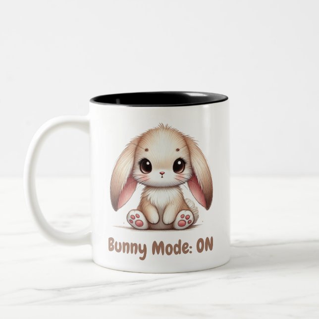 Bunny Eared Wonder Two-Tone Coffee Mug (Left)