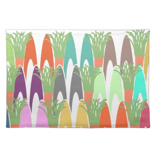 Bunny Ears and Carrots Cloth Placemat