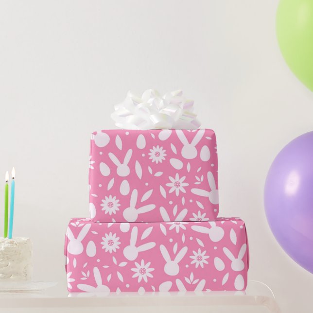 Bunny Ears And Daisies  Wrapping Paper (Party Gifts)