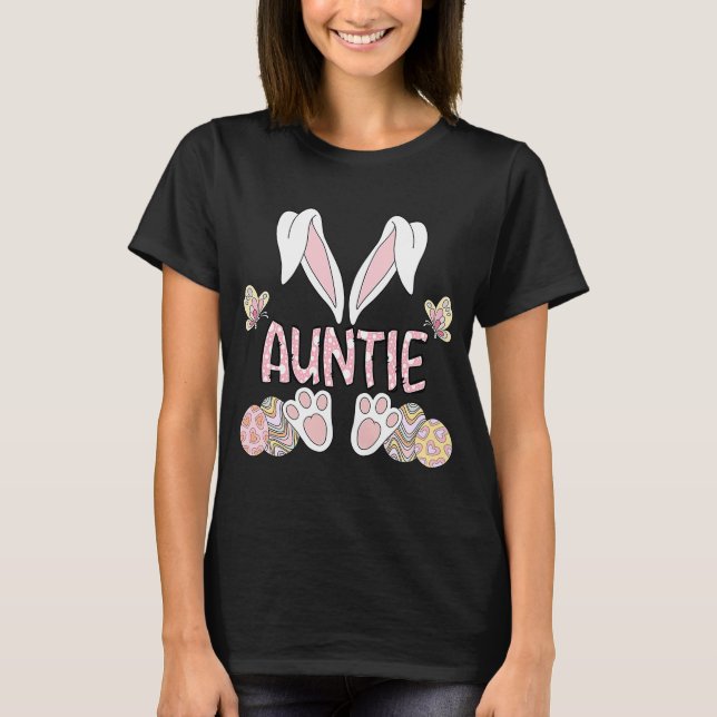 Bunny Ears Auntie Easter Day Auntie Bunny Family M T-Shirt (Front)