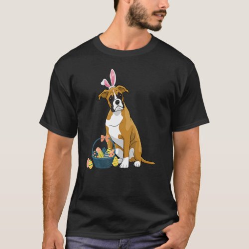 Bunny Ears Boxer Dog Cute Doge Rabbit T_Shirt