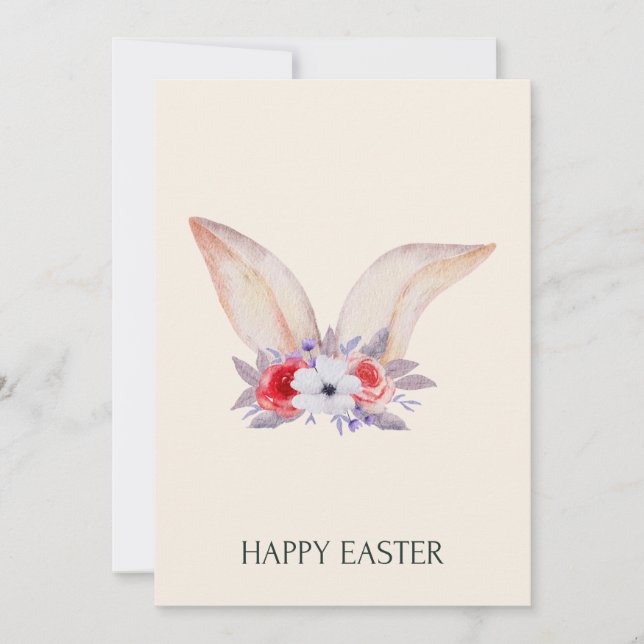 Bunny Ears Easter Party Invitation (Front)