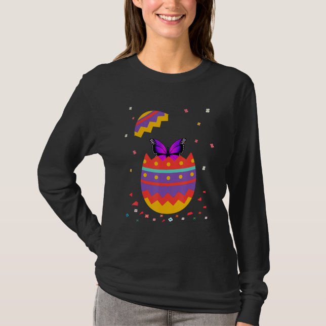 Bunny Ears Eggs Costume Cute Easter Day Graphic Bu T-Shirt (Front)