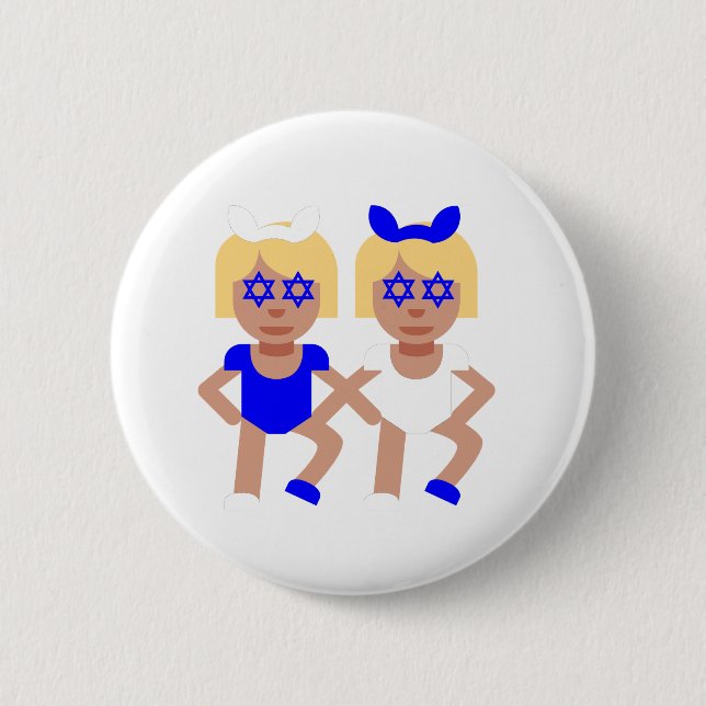bunny ears hanukkah button (Front)