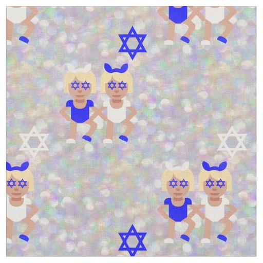 bunny ears hanukkah emoji fabric