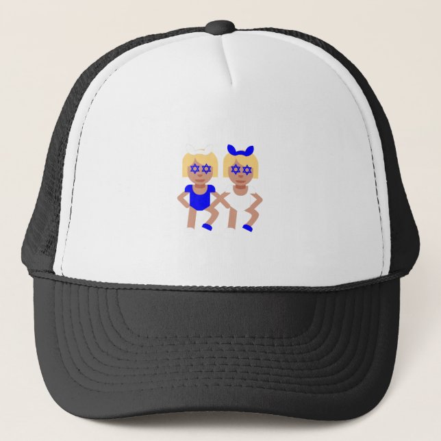 bunny ears hanukkah trucker hat (Front)