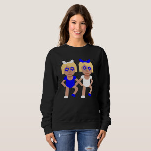 bunny ears hanukkah womens sweatshirt