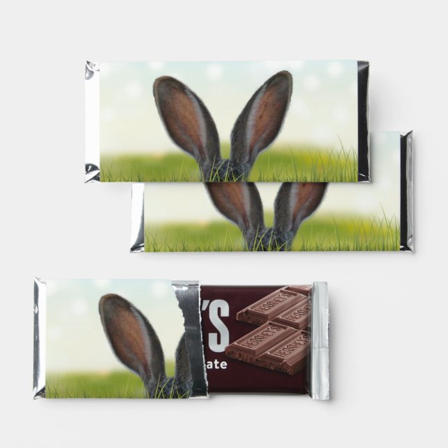 Bunny Ears Happy Easter Chocolate Bar Wrappers (Front)