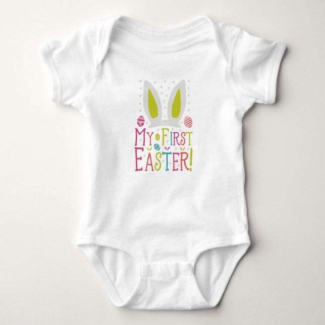 Bunny Ears My First Easter Baby Bodysuit (Front)