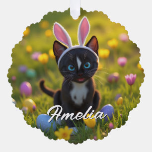 Bunny Ears & Purrs: Felini’s Easter Play Ornament Card