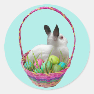 Bunny Easter Basket Sticker