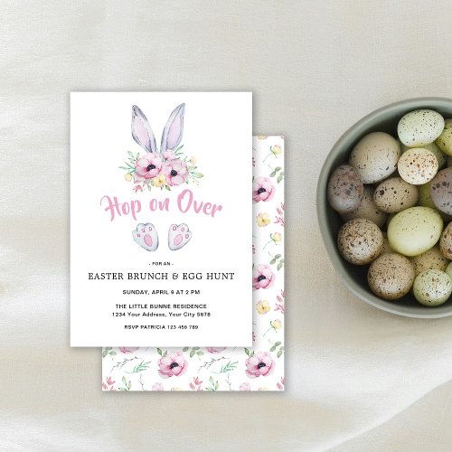 Bunny Easter Brunch  Egg Hunt Invitation