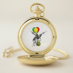 Bunny Easter Easter egg Balloons Pocket Watch