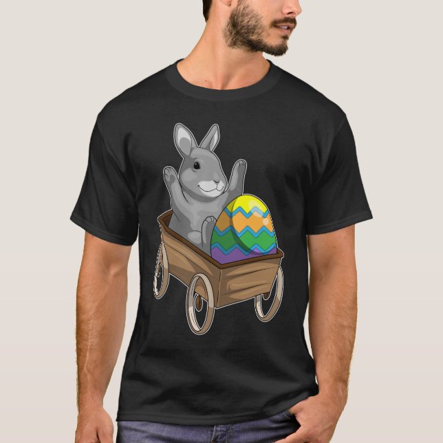Bunny Easter Easter egg Carriage T-Shirt (Front)