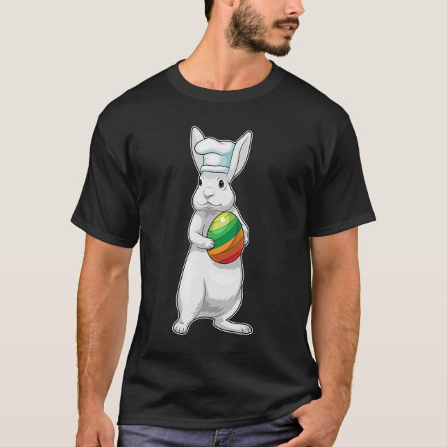 Bunny Easter Easter egg Chef T-Shirt (Front)