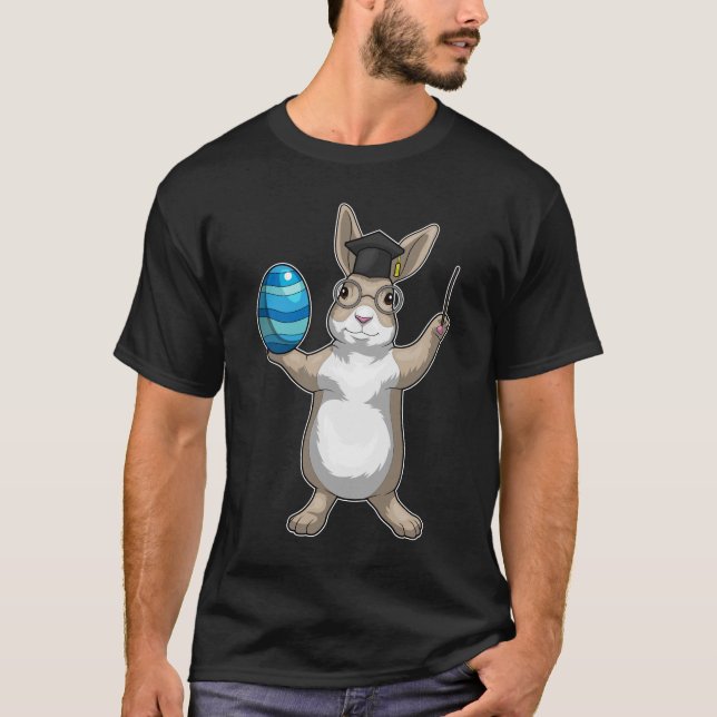 Bunny Easter Easter egg Teacher T-Shirt (Front)