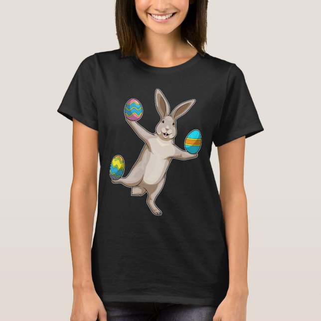 Bunny Easter Easter eggs Dance T-Shirt (Front)