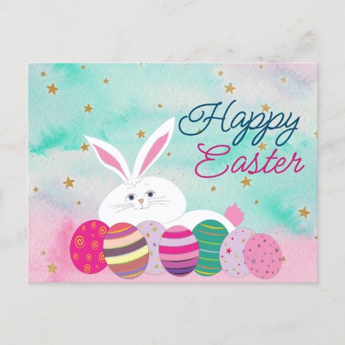 Bunny Easter Holiday Postcard