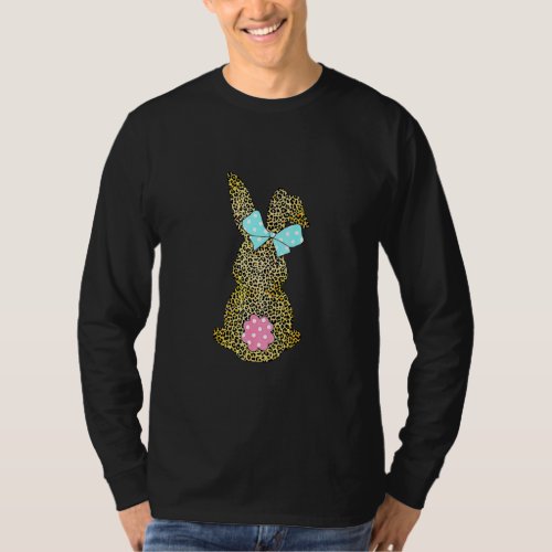 Bunny Easter Leopard Plaid Buffalo Rabbit Easter D T_Shirt