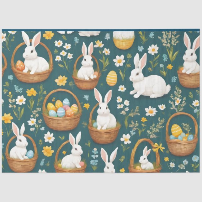 Bunny Easter Modern Collection Tissue Paper (Front)