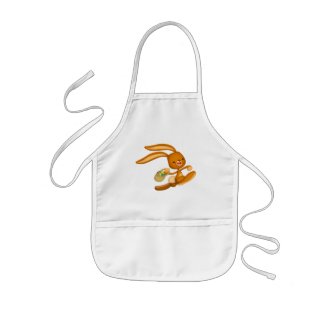 Bunny Easter on the Loose!! cartoon cooking apron