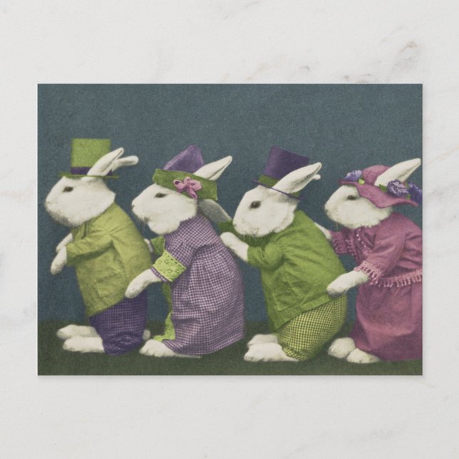 Bunny Easter Parade Postcard (Front)