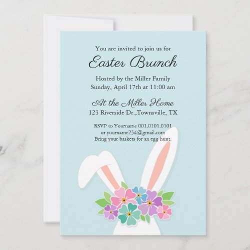Bunny Easter Party Invitation