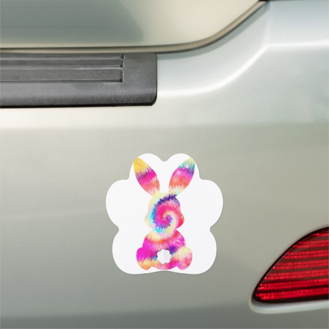 Bunny Easter Tie Dye Rabbit Easter Day  Car Magnet (In Situ)