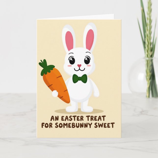 Bunny Easter Treat Sweet Card (Front)