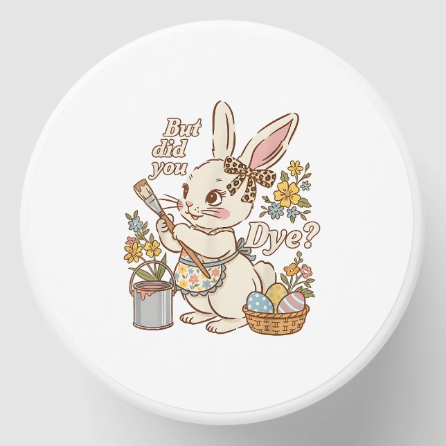 Bunny Egg But Did You Dye Funny Cute Easter Rabbit Mini Candle Favors (Front)