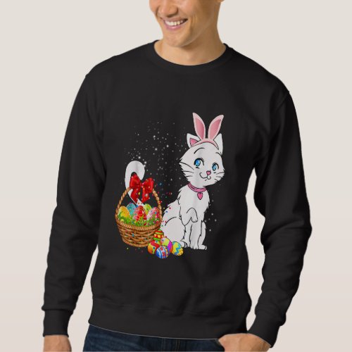 Bunny Eggs Costume  Mens Womens Kids Cute Cat East Sweatshirt