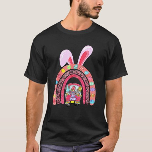 Bunny Eggs Hunting Truck Gnomes Leopard Rainbow Ea T_Shirt