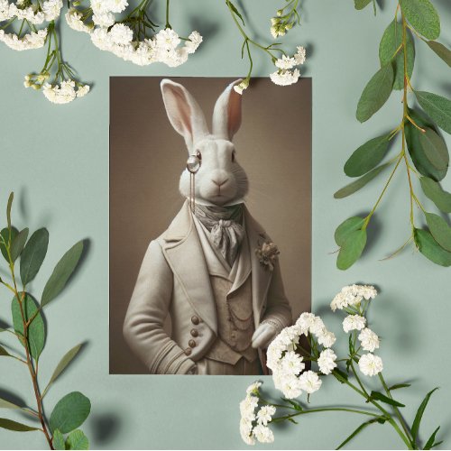 Bunny Elegance Holiday Card