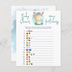 Bunny Emoji picture game baby shower