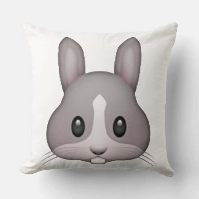 Bunny - Emoji Throw Pillow (Front)