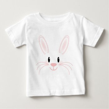 Bunny Face Baby T-shirt by MGraphics at Zazzle