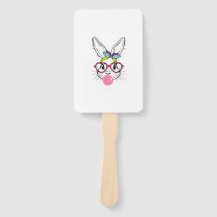 Bunny Face Bubblegum Blowing Glasses Headband Happ Hand Fan