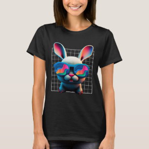 Bunny face Cool Easter Bunny with Glasses Easter 1 T-Shirt