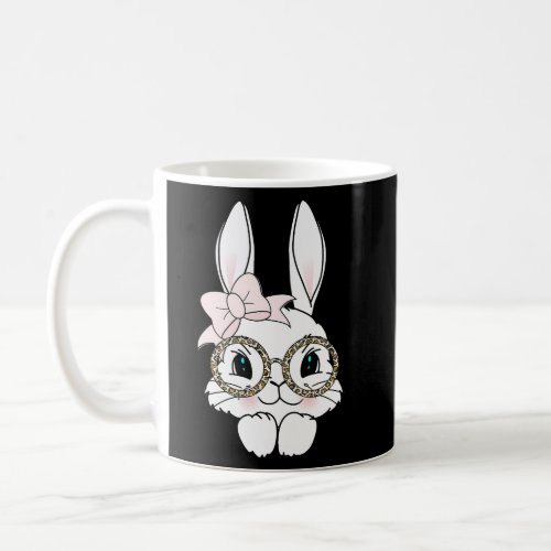 Bunny Face Easter Animal Print Glasses Spring Rabb Coffee Mug
