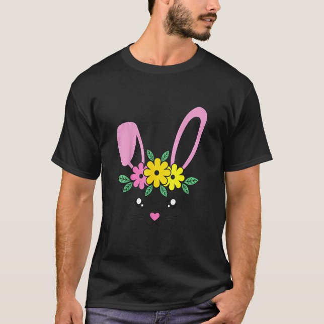Bunny Face Easter Day For Women Teen Girls And Tod T-Shirt (Front)