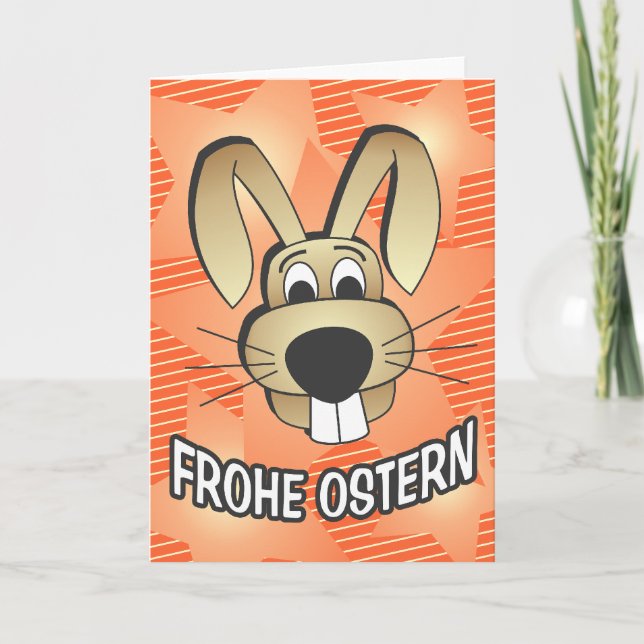 Bunny Face - german Holiday Card (Front)